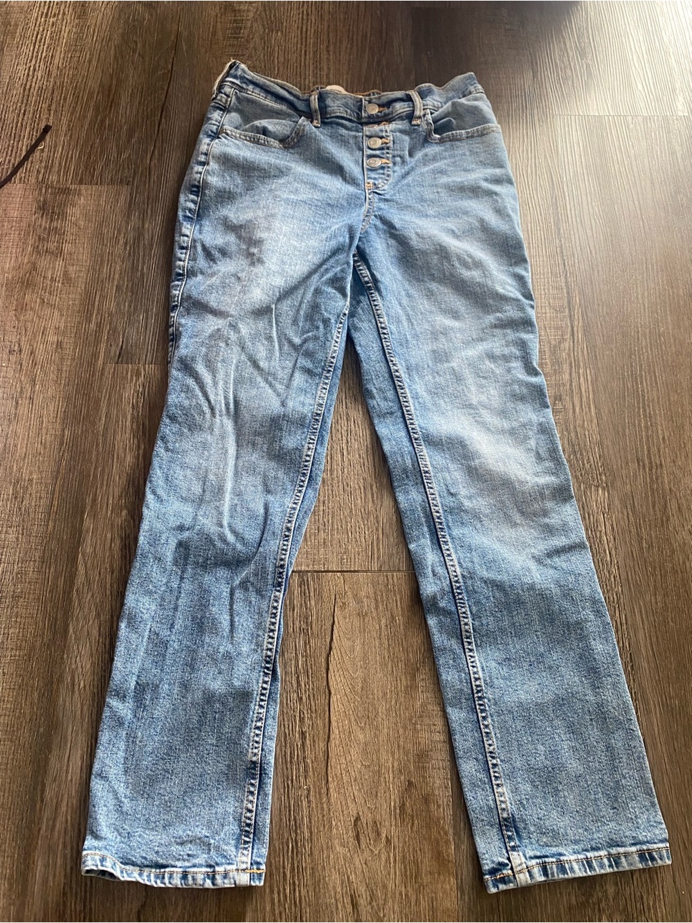 Abercrombie Kids high-rise straight jeans